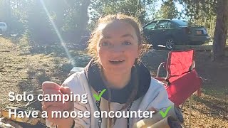 spooky moose encounter and spilled oats... SOLO CAMPING in the Tetons | Bucket List