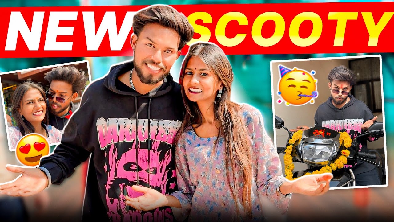 Neha Ki New Scooty🤩❤️ || Scooty pujan Vlog🙏🏻 || @nehatanwar1199 @aryanfriendzone #love #newscooty 