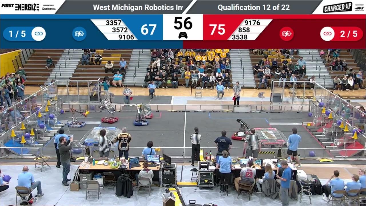 2023 West Michigan Robotics Invitational Qualification Match 12 YouTube