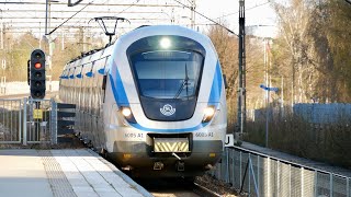 Tåg på Sollentuna station 2023 | Pendeltåg X60, Rc6 och DB 185