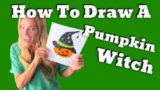 How to draw a Pumpkin Witch