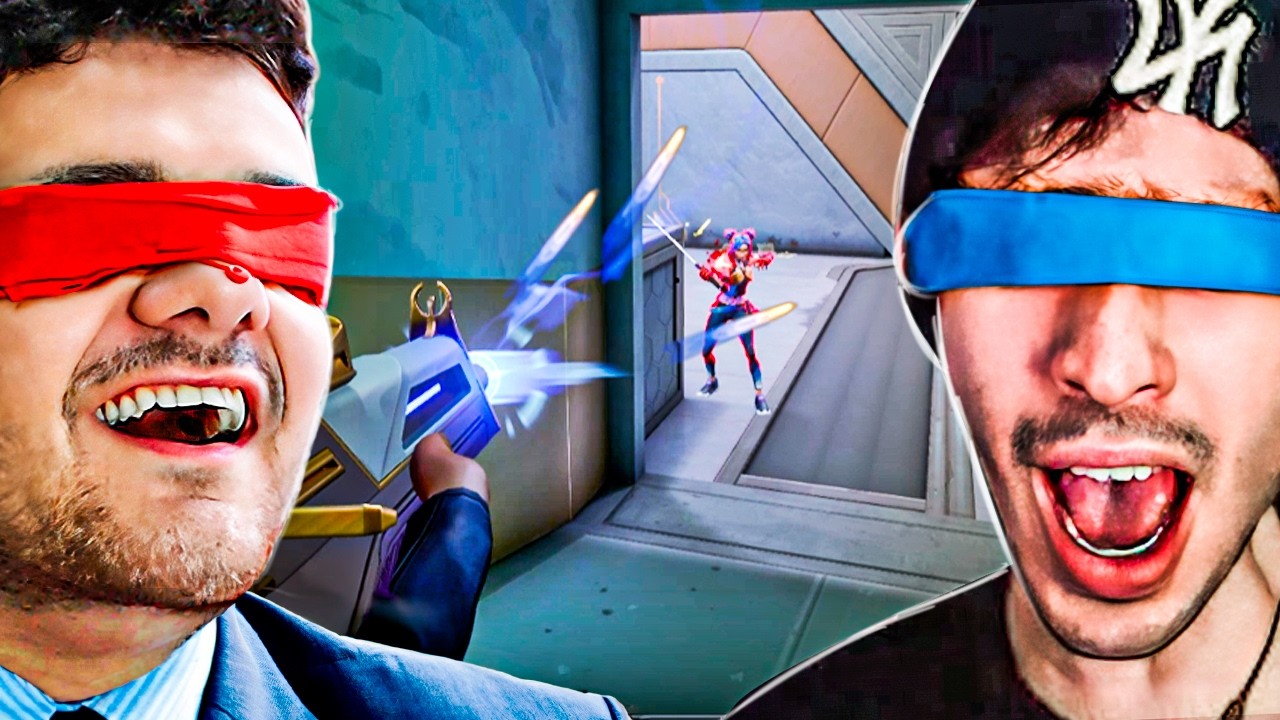 DESAFIO DO 1X1 VENDADOS NO VALORANT (HUMILHEI ELE??)