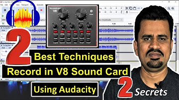 V8 SOUND CARD Ko Laptop Ke Sath  AUDACITY Mein रिकॉर्डिंग कैसे करे