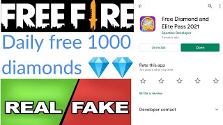 Free Diamond and Elite Pass 2021 app real or fake | free diamonds | Garena free fire | Tech Lover DK screenshot 4