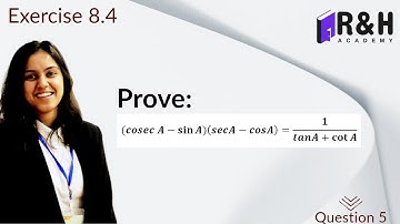 Prove (cosec A-sin A)(sec A -cos A)=1/(tan A + cot A )| Ex 8.4 Q5 part (ix)