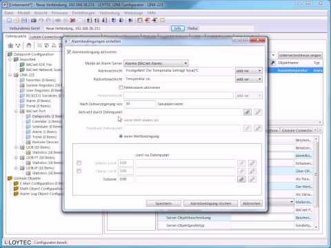 LOYTEC L-INX Configurator - Das Erstellen eines Alarms auf LOYTEC BACnet-Geräten [A206]
