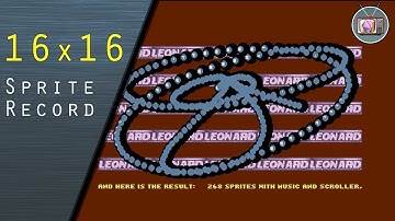 16x16 Sprite Record (268) [512kb] by Leonard/OXYGENE, 2004 | Atari ST