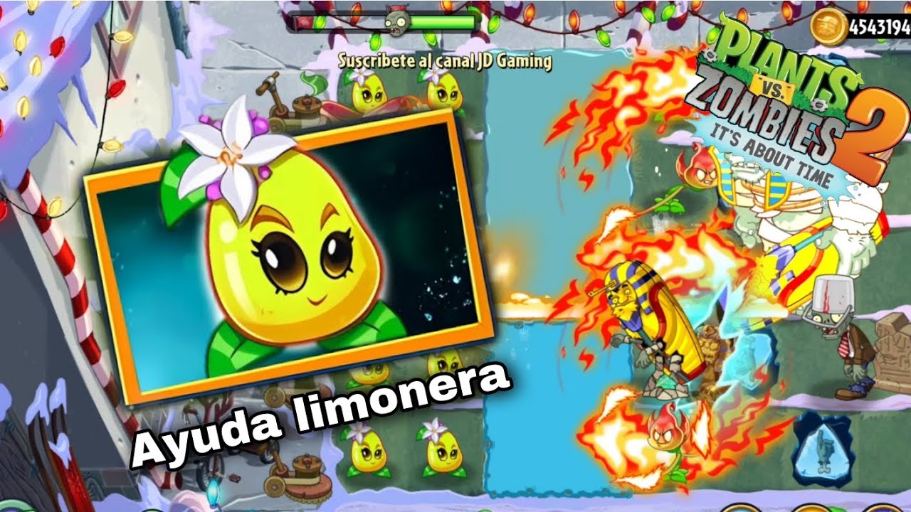 JUGANDO CON AYUDA LIMONERA, LA NUEVA PLANTA DE PLANTS VS ZOMBIES 2 ...