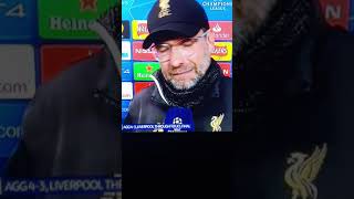 Klopp swearing after Liverpool knock out Barca in champions league semi final.  This man is class