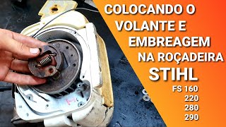 3⃣[PARTE 3] Como colocar o Volante e Embreagem na rocadeira STIHL FS 160/220/280/290 e FR 220.