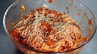 5분만에 만드는 호로록 비빔국수 이렇게 만들어 정말 맛있어요~