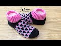 سليبر كروشيه/لكلوك شتوى سهل وجميل للمبتدءين/  Easy and beautiful crochet slippers for beginners