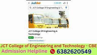 Jct College Of Engineering And Technology - Cbe Admission Open 2026 Review
