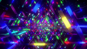Abstract Futuristic Dimensional colorful tunnel 3d Endless Loop Animated Background