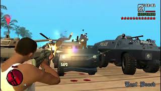 Download Lagu GTA San Andreas | East Beach Rampage \u0026 Shootout + 12 Star Wanted Level Escape MP3