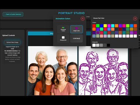 Family Reunion Portrait Animation | AI Photo to Sketch Art