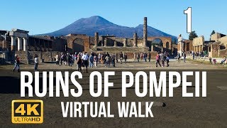 Pompeii Walking Tour in 4K Part 1