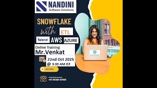 Talend ETL Tool | Snowflake| AWS| Beginners &amp; Advanced| Real Time Online Training| Venkat|9538160185