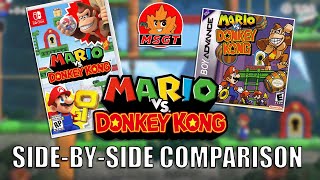 MARIO VS DONKEY KONG Side-by-Side Comparison (Nintendo Switch VS Game Boy Advance)