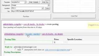 Uploading Inventory to Craigslist with automated template software