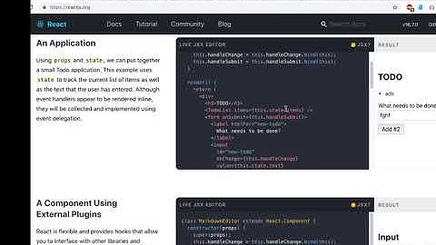 React getting started todo list application example