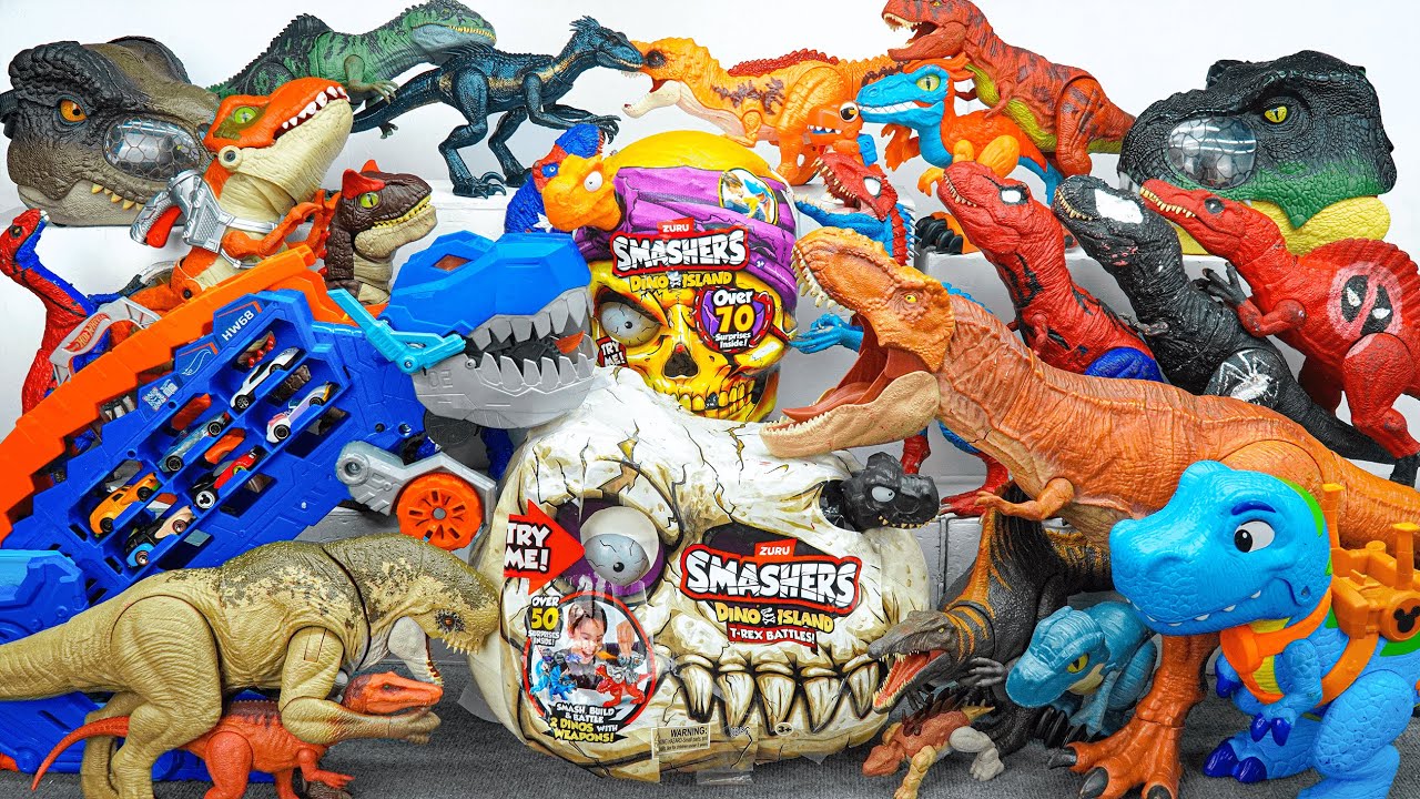 Jurassic World Unboxing Review| Hotwheel Trex Dino Eggs Indominus Rex Smasher Dino Allosaurus | ASMR