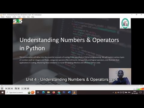 Understanding Numbers & Operators | Problem Solving using Python | SNS Institutions