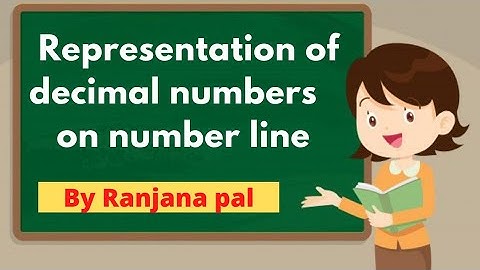 Representation of decimal numbers on number line