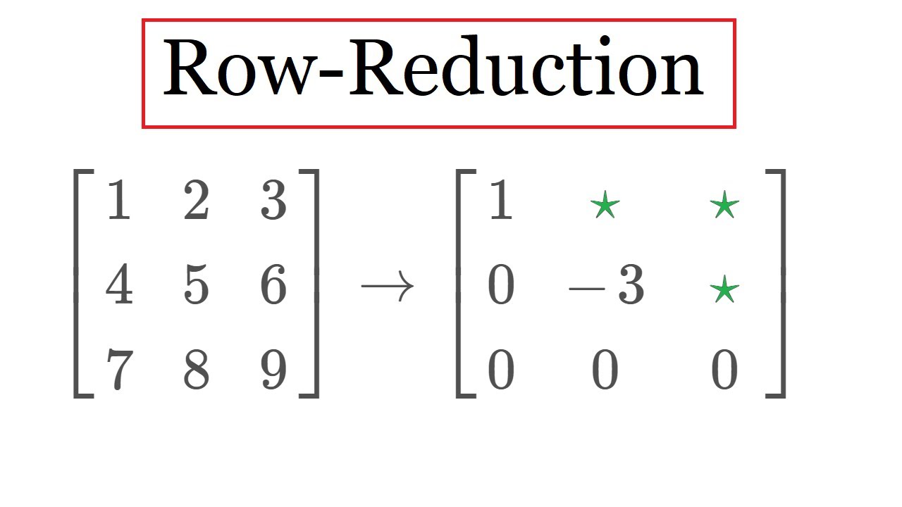 in assignment model row reduction is referred to as