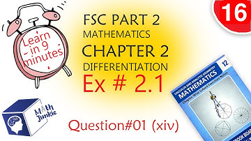 Exercise#2.1 Question#1 Part(xiv) | Chapter#2 |Differentiation |FSC Maths Inter- Part2| Maths Book2
