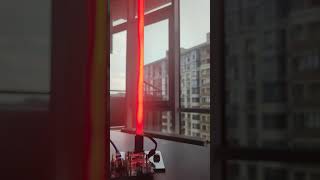 An LED lamp reacting live to the sounds