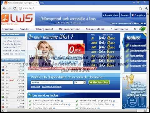 Nom de domaine : Votre nom de domaine gratuit sur LWS.FR
