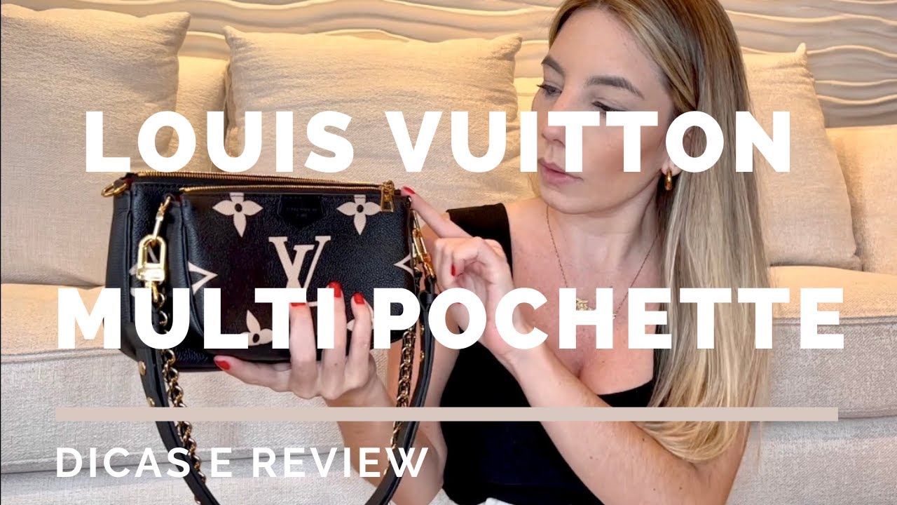 Louis Vuitton MULTI-POCHETTE EMPREINTE LEATHER BIOCOLOUR, CREAM AND BLACK  NEW 2021 #lvmultipochette 