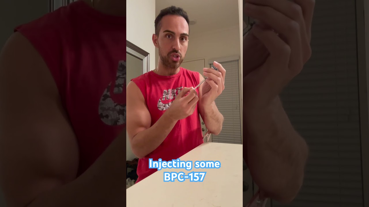 Injecting Some Peptides Bpc-157 For Joint Pain! #peptides #jointpain  #regenerativemedicine - YouTube