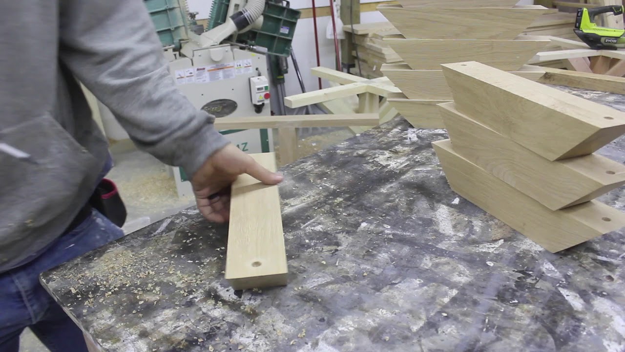 How to build white oak trestle legs