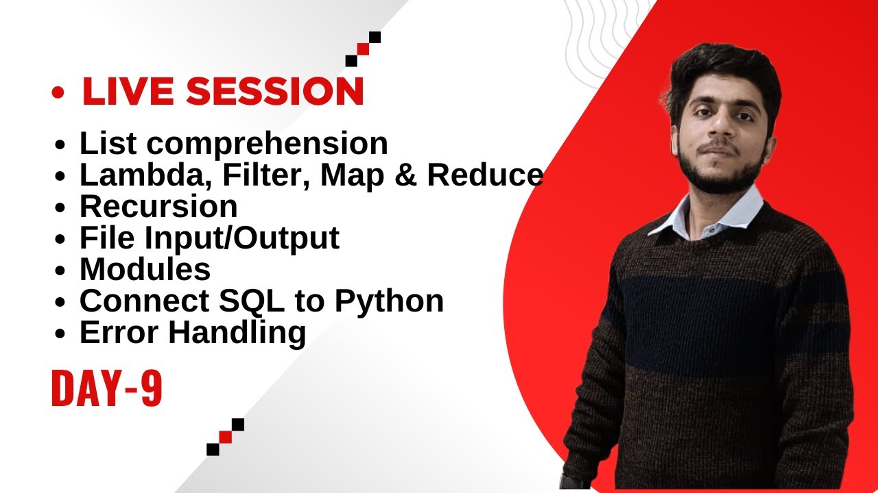 Day 9: List Compre., Lambda, Filter, Map & Reduce, Recursion, File I/O ...