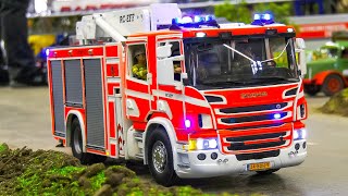 : RC MODEL FIRE TRUCKS IN RESCUE OPERATIONS!! RC FIRE FIGHTERS, RC TRUCK CRASH AND RESCUE OPERATION