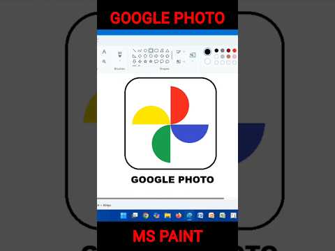 Create Google photo logo in Ms Paint, Paint me logo kaise banaye, #logo #art #trending #mspaint #diy