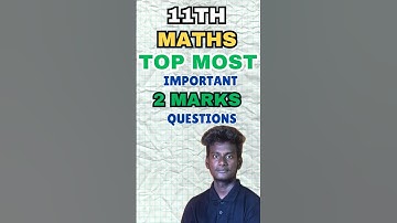 2MARKS | 11TH MATHS TOP MOST IMPORTANT 2 MARKS | PUBLIC EXAM 2025 #public2025 #maths #important
