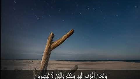 (وَنَحْنُ أَقْرَبُ إِلَيْهِ مِنْكُمْ وَلَٰكِنْ لَا تُبْصِرُونَ.....) من سورة الواقعة