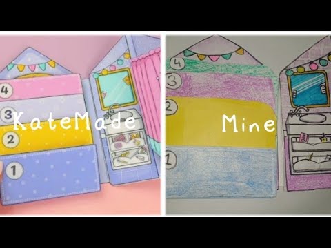 DIY Unicorn House from KateMade||Paper quiet book dollhouse||Mani's Crazy Crafts!!