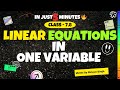 Linear Equations In One Variable In Just 5 Minutes ☠️🔥|#youtube #youtubevideo #maths #foryou 