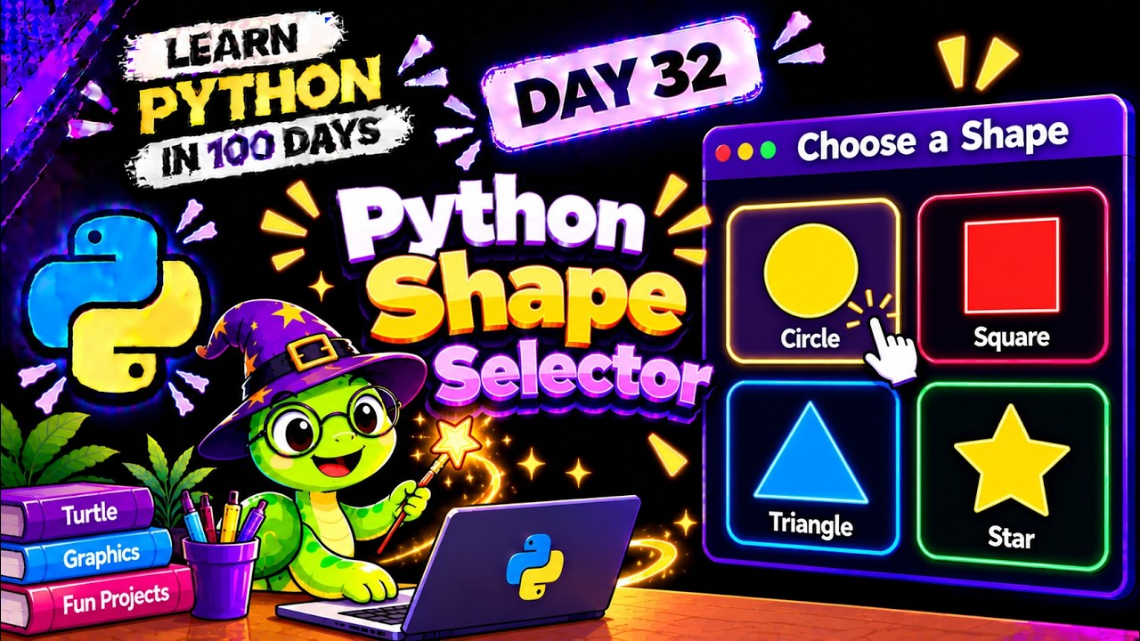 Python Shape Selector | Higher-Order Functions & Event Listeners - YouTube