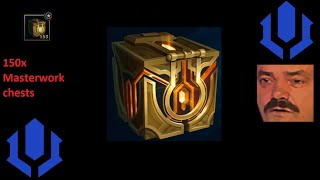 150x Masterwork Chests opening [League of Legends]