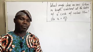 What Angle Does An Arc 6.6Cm In Length Subtend At The Centre Of A Circle Of Radius 14Cm?