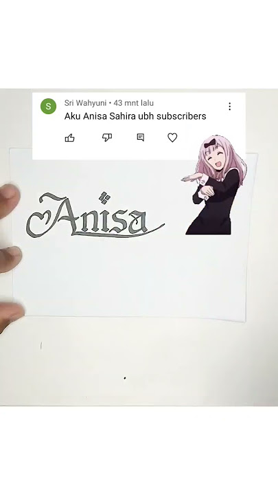 kaligrafi nama Anisa sahira 🥰@sriwahyuni #shorts #hayaart #tulisancantik #calligraphy #kaligrafi
