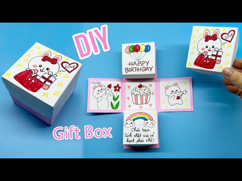 Cách làm Hộp Quà Sinh Nhật tặng Crush | DIY Paper Gift Box for Birthday | Liam Channel