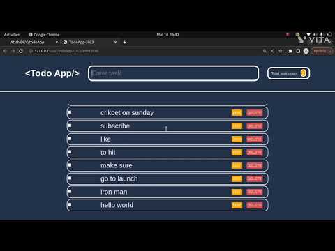 TodoApp for CodingNinja Skill Test Project -Atish NIshant Batch March (22-23)