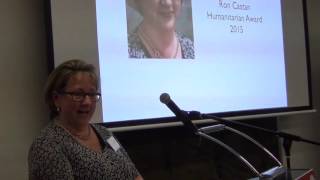 Kathy Kaplan OAM speaking at the Ron Castan Awards 2015