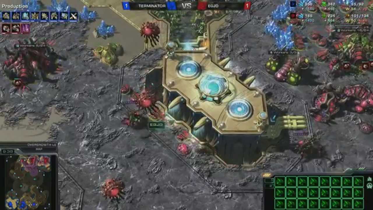 Jaedong (Z) vs. Terminator (P) Overgrowth LE game 3 Gfinity Spring Masters